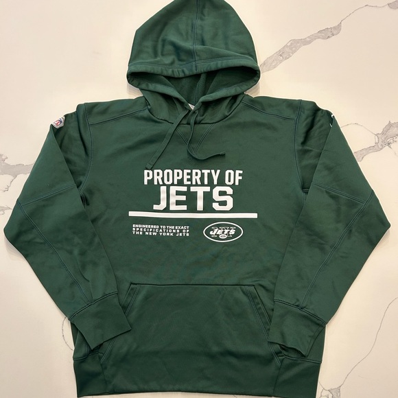 Nike NFL Official On Field Apparel Jets Hoodie Mens Size Medium Retailed At $75 - Picture 1 of 4